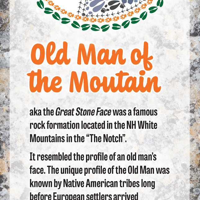 Old Man of the Mountain | Wild Animal Tracks Bookmark