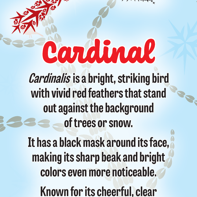 Cardinal | Wild Animal Tracks Bookmark