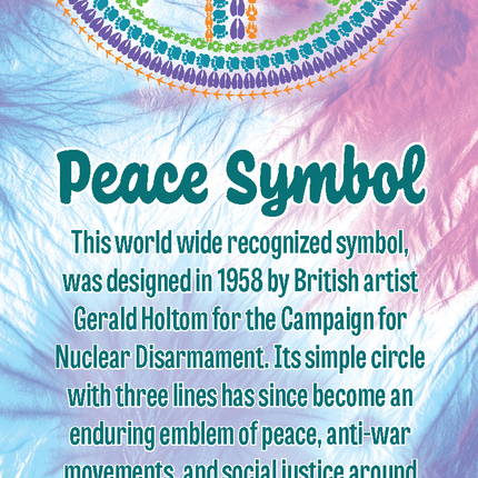 Wild Animal Tracks Peace Symbol Bookmark — Unique Book Accessory