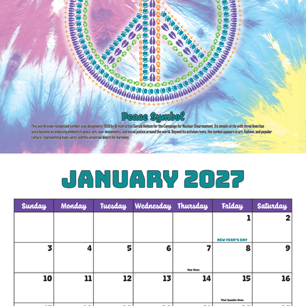 2027 Wild Animal Track Designs Wall Calendar — Nature & Wildlife Gift