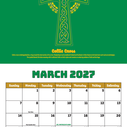 2027 Wild Animal Track Designs Wall Calendar — Nature & Wildlife Gift