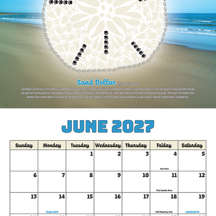 2027 Wild Animal Track Designs Wall Calendar — Nature & Wildlife Gift