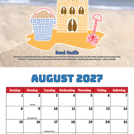 2027 Wild Animal Track Designs Wall Calendar — Nature & Wildlife Gift