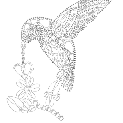 Wild Animal Track Coloring Pages  - 11x14