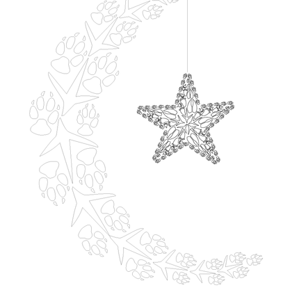 Wild Animal Track Coloring Pages  - 11x14