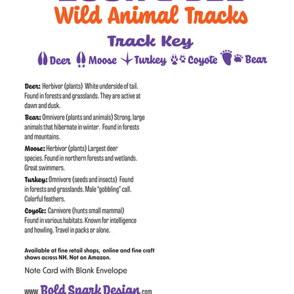 Scallop Stationery Note — Wild Animal Track Designs