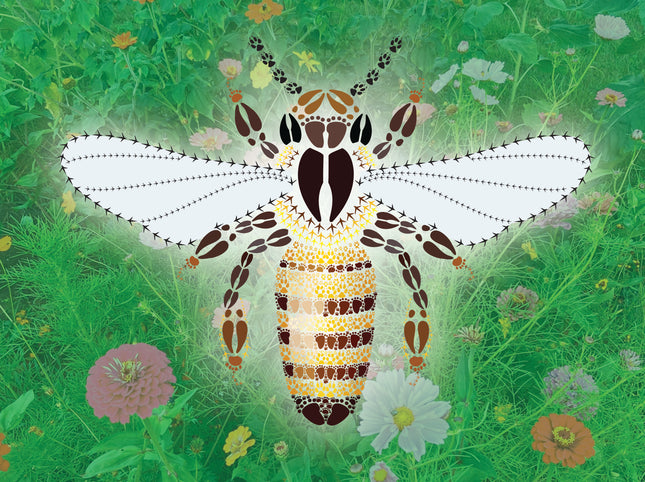 Honey Bee Stationery Note — Wild Animal Track Designs