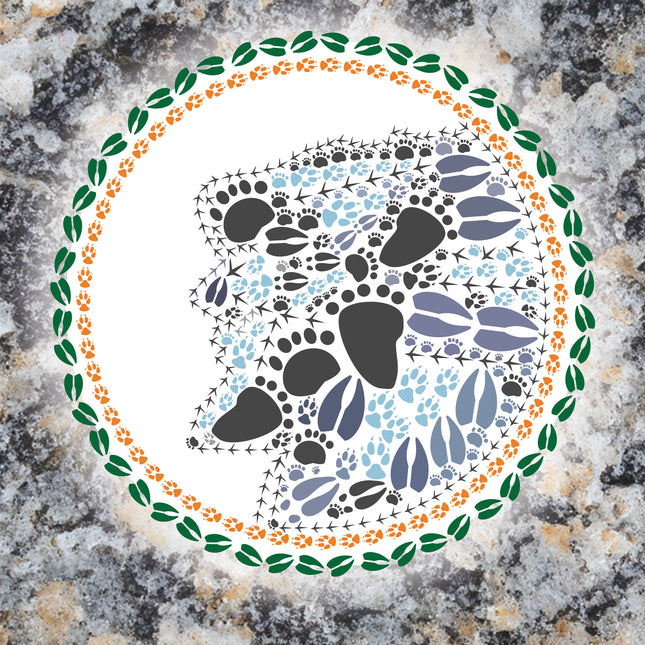 Old Man of the Mountain Note Card — Wild Animal Track Designs