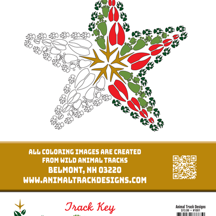 Christmas Coloring Book - Animal Track Designs