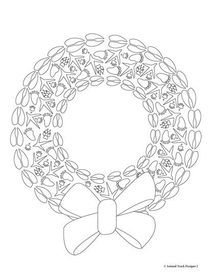 Christmas Coloring Book - Animal Track Designs
